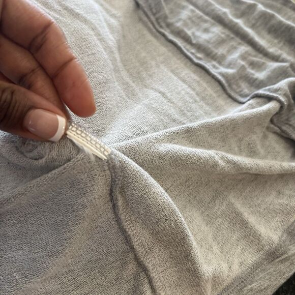 Lucky Lotus Open Front Waffle-Knit Drape Cardigan Gray Longline Women’s XS M - Picture 15 of 15